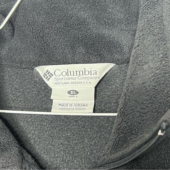 Vintage Columbia Men’s Black Full Zip Fleece Vest with Zippered Front Pockets XL - Picture 6 of 10